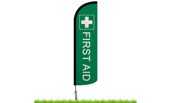 First Aid (Green) Advertising Flag